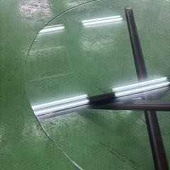 【NOCE】モダン ガラス天板 コーヒーテーブル / センターテーブル（木製脚）の画像