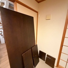 ダークブラウン 座卓　組立式　家庭画報購入品の画像
