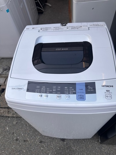 【高年式・美品】冷蔵庫 Hisense 162L (2023年製) & 洗濯機 Hitachi 5kg (2019年製) セット
