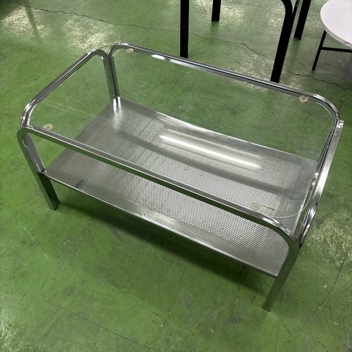 ガラステーブル センターテーブル ミッドセンチュリー モダン アイアン