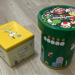 USJ 缶　マリオ　スヌーピーの画像
