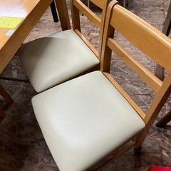 ジャングルジャングル貝塚店　4人掛けダイニングセット　食卓セット　椅子4脚　木目　ダイニングテーブルセット　中古　リユース　貝塚市　二色浜の画像