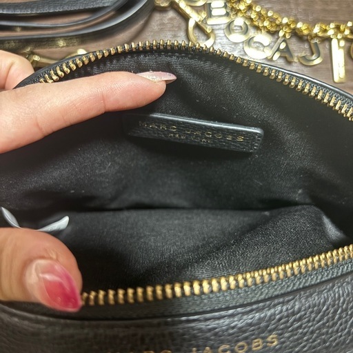 MARC JACOBS スナップショット 黒×ゴールド 箱・保存袋・チェーンストラップ付き 正規品