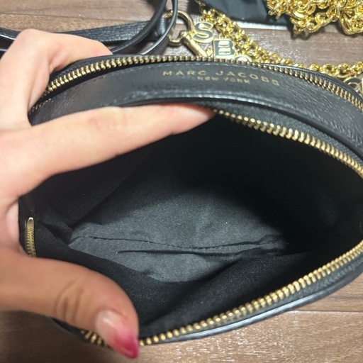 MARC JACOBS スナップショット 黒×ゴールド 箱・保存袋・チェーンストラップ付き 正規品