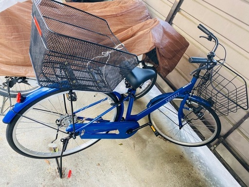 三輪自転車 青色 前後カゴ付き中古引き取り希望 三輪自転車 青色 前後カゴ付き中古引き取り希望 三輪自転車 青色 前後