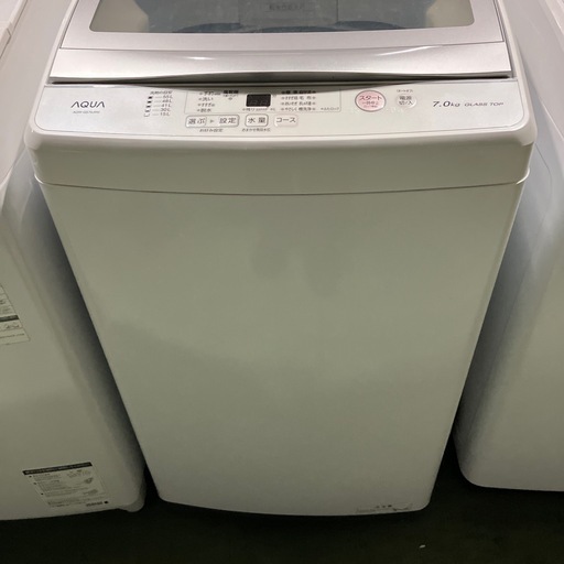 7kg 2020年製　AQUA アクア　洗濯機　7キロ　家電　白ホワイト【動作ok】