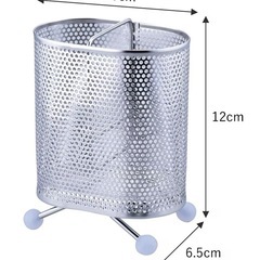 【ステンレス製】シンク上伸縮水切りカゴ＋カトラリースタンド　2点セット★水切りかご、カトラリー入れの画像