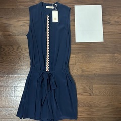 Tory Burch トリーバーチ ウエストリボン サロペットの画像