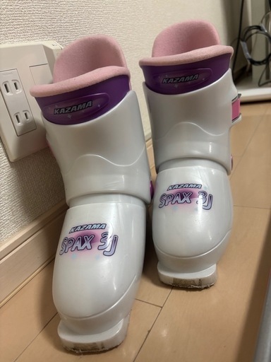 KAZAMA SPAX 3Jスキーブーツ21.0〜22.0 とポール2点 (日本海1号