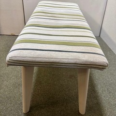 ニトリ　リブレス　チェック柄　96センチ幅　ダイニングベンチの画像