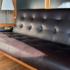 【一日限定セール】革 ２人掛けソファ【おしゃれ】の画像