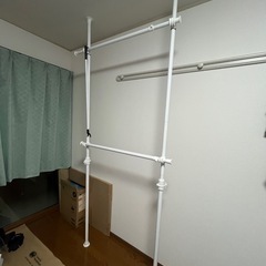 突っ張りポールハンガーダブルの画像
