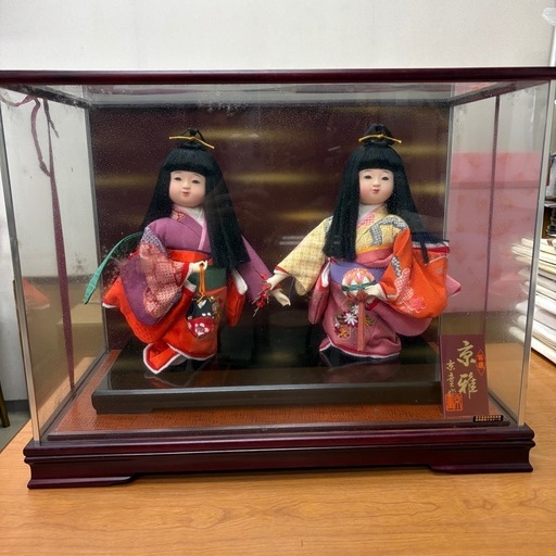 【処分特別価格】寿宝作　日本人形　ケース入り　送料無料　女の子　寿　お祝い 寿宝作 京雅｜日本人形 ガラスケース入り（ケース汚れあり）引取り限定