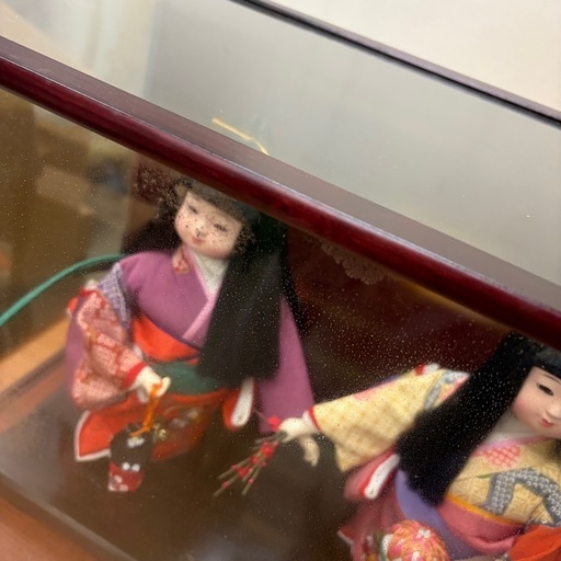 寿宝作 京雅｜日本人形 ガラスケース入り（ケース汚れあり）引取り限定