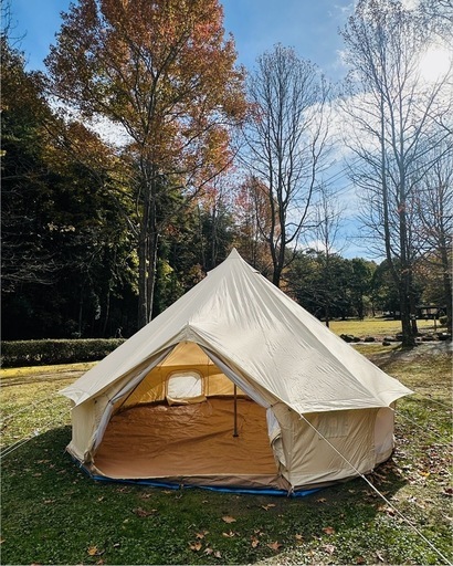 ベルテント 4m テント オックスフォード キャンプテント 4~6 人用 煙突 お取引済みです。値下中！D&R 煙突穴付きベルテント（8〜10人用）
