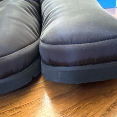 【新品未使用】ブラック スリッポン 靴　モックシューズの画像