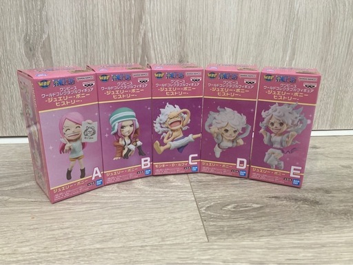 【新品・未開封】ワンピースワールドコレクタブルフィギュアージュエリー・ボニーヒストリー・5種