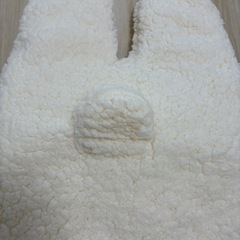 くま耳付き ボアお包み 新生児用 引き取り限定の画像