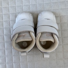 【12㎝】ASICS ファーストシューズ ホワイト/ゴールド　すくすくの画像