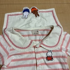 petitmain 80ロンパース　女の子　長袖　ミッフィーの画像