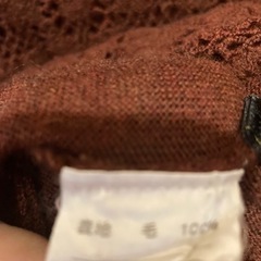 Leilian レリアン　ブラウン レース
編み タートルネック セーターの画像