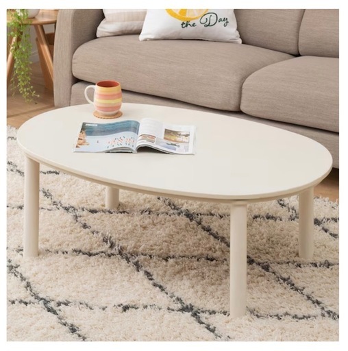 最終値下げ【ニトリ】楕円形リビングこたつテーブル ニトリ楕円形リビングこたつ (kiyo) 清瀬のテーブル《こたつ》の中古