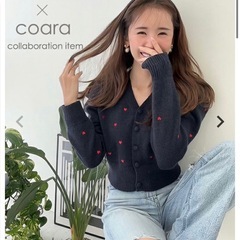 Fitmoreのハート刺繍カーディガンです☺️の画像