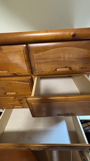 7段箪笥ブラウン天然木製チェスト 9引き出し (kiwi seki) 国分寺の収納