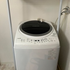 ランドリーラック 洗濯機上収納 突っ張り サイズ可変の画像