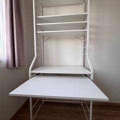 パソコンデスク　#ホワイトの画像