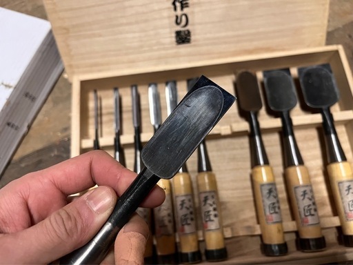 ノミ　のみ　鑿　天匠　10本セット　桐箱付き　仕込み済