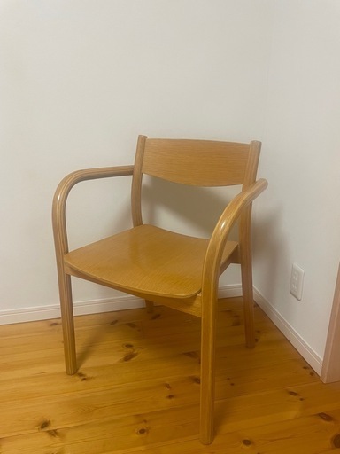 無印良品 オーク材ダイニングアームチェア (れもん。) 豊田市の椅子