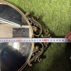 アンティーク 壁掛け鏡 楕円形 ヴィンテージ　レトロの画像