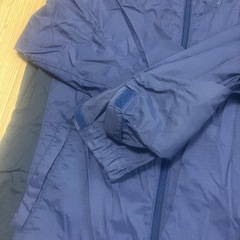 ネイビー フード付き ナイロンジャケット メンズXLの画像