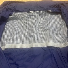 ネイビー フード付き ナイロンジャケット メンズXLの画像