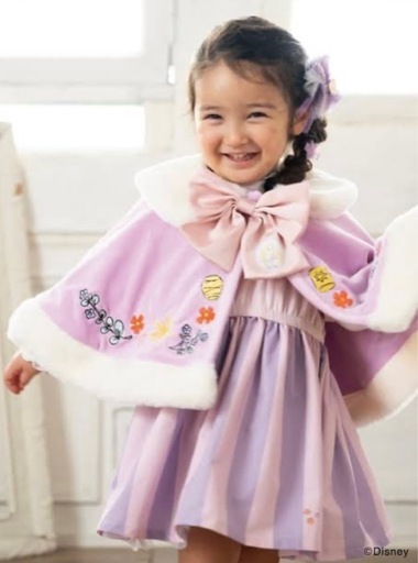 値下げしました！バースデイディズニーラプンツェルポンチョセット110