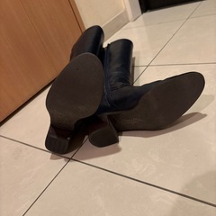 ロングブーツ　ネイビーの画像