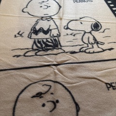 スヌーピーブランケット　ブラウンの画像