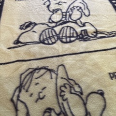 スヌーピーブランケット　モスグリーンの画像