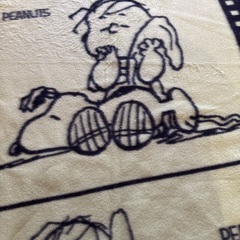 スヌーピーブランケット　モスグリーンの画像