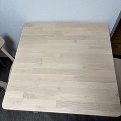 【ＩＫＥＡ】オーク　ダイニングテーブルセット 74×74　ダイニングチェア2脚の画像