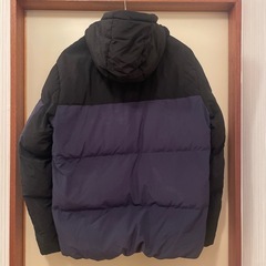 GU フード付き 中綿　ダウンジャケット 黒・紫の画像