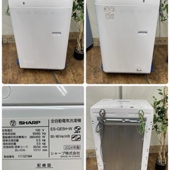 R085 ☀️ ジモティー限定特別価格！ 2024年製の高年式♪ SHARP 洗濯機 （洗濯5.5㎏) ES-GE5H ⭐ 動作確認済 ⭐ クリーニング済の画像