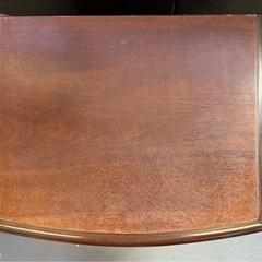 ダークブラウン ヴィンテージスタイル 2段引き出し付きサイドテーブル/ナイトテーブルの画像