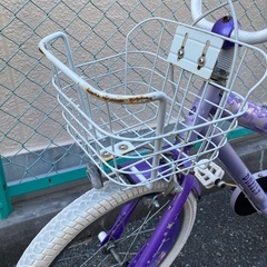 2022年式　18インチ 自転車 女の子　子供用　DUALLY 紫　パープルの画像