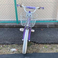 2022年式　18インチ 自転車 女の子　子供用　DUALLY 紫　パープルの画像