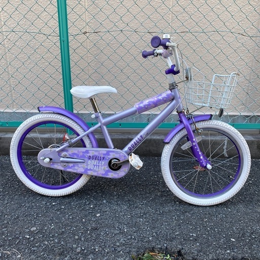 16インチ 自転車 女の子 子供用 DUALLY 紫 パープル 2022年式18インチ