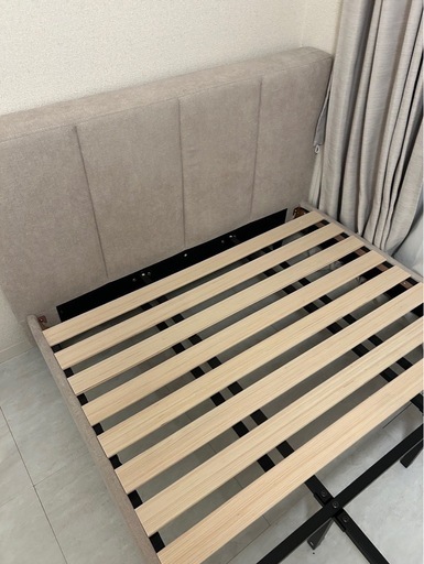 LOWYA ファブリックベッドフレーム Nスリープマットレス セミダブル