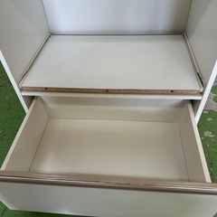 【ドリーム川西店御来店限定】☆ジモティー見たよ♪割引☆ 格安！！　ニトリ 食器棚 ホワイト クリーニング済み 【99560000048321】の画像