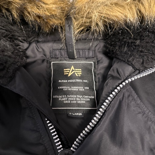 アルファインダストリーズ フライトジャケットN-2B ブラック  XL